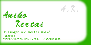 aniko kertai business card