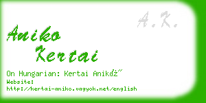 aniko kertai business card